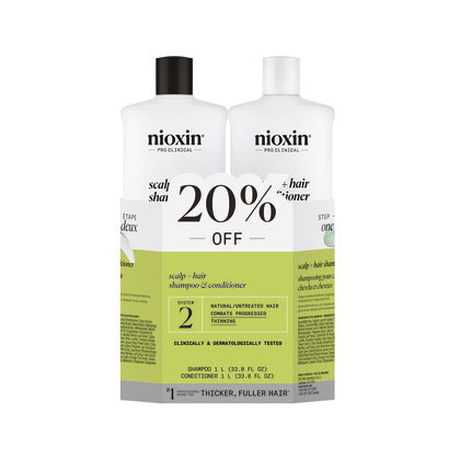 Nioxin Pro Clinical System 2 Shampoo and Conditioner Liter Duo