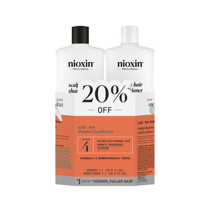 Nioxin Pro Clinical System 4 Shampoo and Conditioner Liter Duo